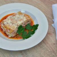 Lasagna · Bolognese sauce, bechamel, and parmesan.