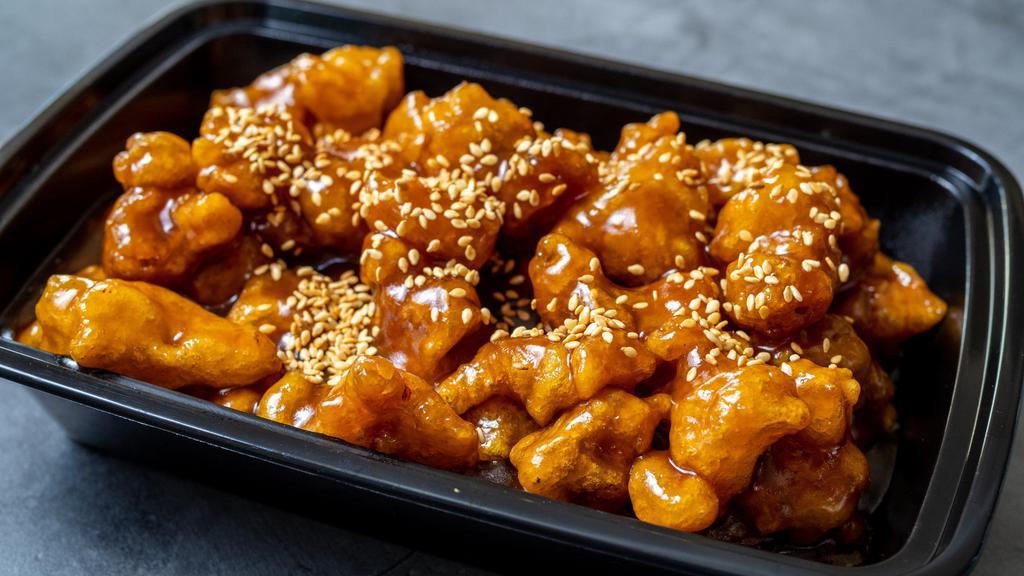 Dry Sesame Chicken · No sauce.