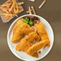 Chunky Tenders · (6 pieces) Chicken tenders breaded and fried until golden brown.