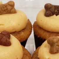 Pupcake'S · You will be your dogs best friend. 4 mini Dog Friendly Carrot cakes, topped with peanut butt...