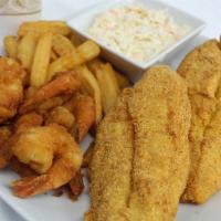 Fish Fillets · It comes with coleslaw fries & bread.