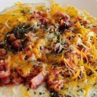 Breakfast Bowl · Grits, Eggs, Choice of Meat (Bacon, Turkey Bacon (additional charge), Beef Sausage, or Pork ...