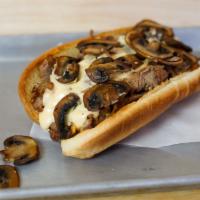 Mushroom Cheesesteak · 8” Philly cheesesteak loaded with grilled steak, melted cheese and savory grilled mushrooms ...