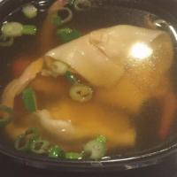 Wonton Soup · shrimp and pork filled wanton.
