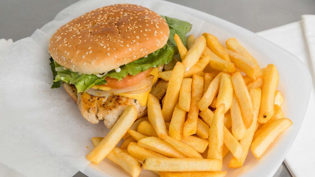 Hamburger · French fries sodas. (papas fritas refresco).
