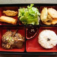 Lunch Box W/ Soup 도시락 · Choice of Beef, Chicken, Combinations, Shrimp, Vegetables for an additional charges.