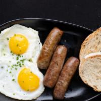 Eggs Your Way · Cooked To Order, Choose 1 Meat (Sausage, Ham, Or Bacon).