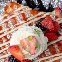 Uninhibited Pancakes · Toppings: Strawberry, Blueberry, Peach, Banana, Apple Compote, Berry Compote, Peach Compote,...