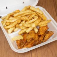 Wing Combo · Combo includes fries & 20 oz drink w/ Celery & Bleu Cheese or Ranch Dressing. Plain Rice on ...