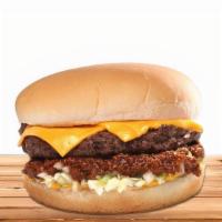 Big Carolina Classic Cheeseburger · 5.5 ounces of beef, mustard, onions, chili, slaw & American cheese