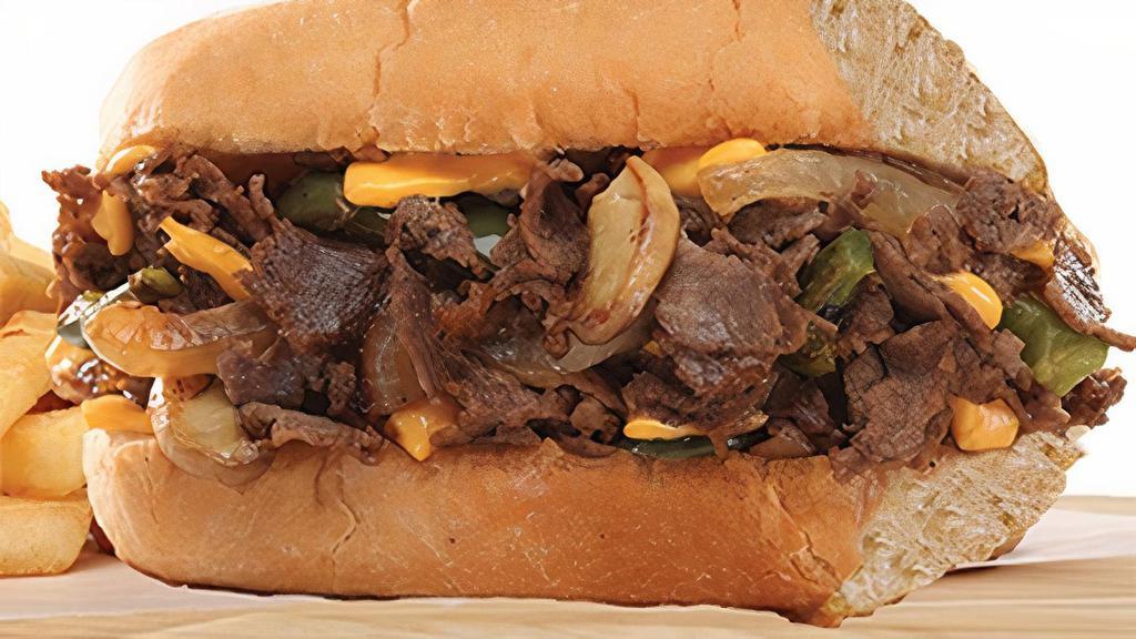 Lil Cheesesteak · Sliced steak, sautéed mushrooms, onions, bell peppers, and American cheese.
