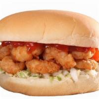 Big Shrimp Burger · Big version. A North Carolina coastal classic. Golden hand-breaded shrimp on a bed of slaw, ...