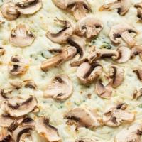 Traditional Crust - Spinach And Mushroom Pizza 16 Inch · Our House-Made Spinach Dip and Fresh Sliced Mushrooms