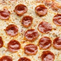 Traditional Crust - Pepperoni Pizza 16 Inch · The Classic, with loads of Pepperoni and our Signature Sauce