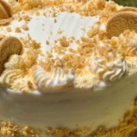 Lemon Crunch Cake  · Lemon layered with cream cheese frosting and lemon cookie crumbles  (Cold please allow to co...