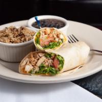Chicken Wrap · Grilled, blackened, fried or buffalo chicken breast. Served with lettuce, tomatoes and chedd...