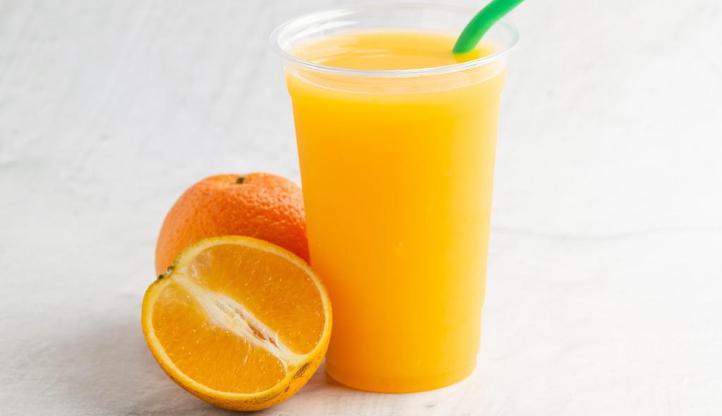 Freshly Squeezed Orange Juice · 20 oz cup of fresh orange juice.