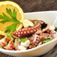 Spicy Octopus · Freshly cut octopus, conch, cucumbers, scallions.