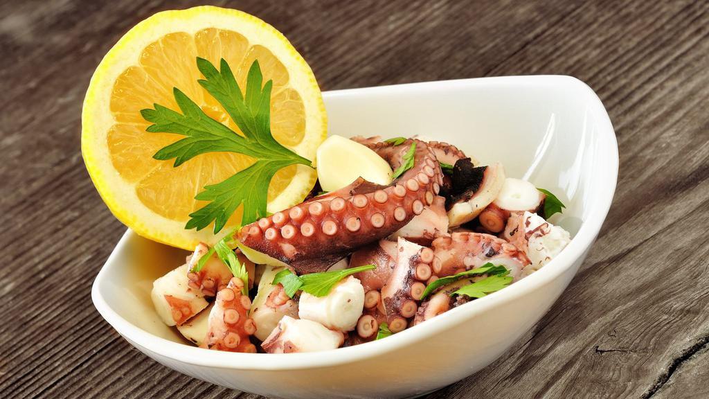 Spicy Octopus · Freshly cut octopus, conch, cucumbers, scallions.