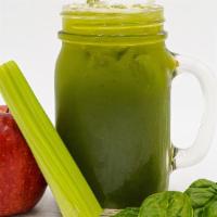 Green And Juice · Spinach, Kale, Apple, Pineapple, Celery, Lemon, Agave