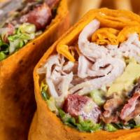 Blackened Fish Wrap · Blackened fish fillet with romaine, tomato, onion, wrapped in a warm tortilla with ranch dre...