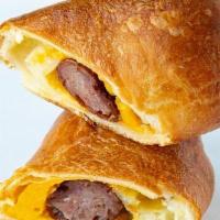 Kolache Sausage & Cheese · Conecuh sausage & cheese wrapped and baked in our brioche dough.