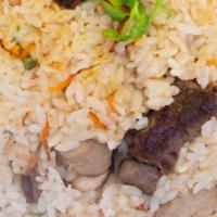 Special Fried Rice · all meats & shrimp included, stir fried w/ carrots, scallions, onions & in our lemongrass sa...