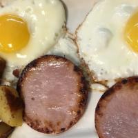 Two Eggs With Canadian Bacon · 