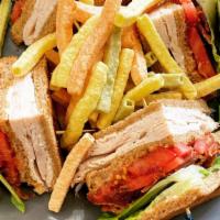 Club Sandwich · Choice of bread, turkey, bacon, lettuce, tomato, mayo