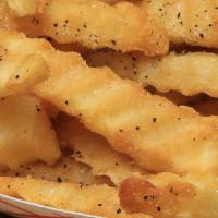 Seasoned Potato Fries · Crispy Golden Fries lightly seasoned to perfection.