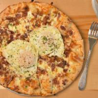 Breakfast Pizza · Two eggs made to order with your choice of cheese and one meat or one vegetable.