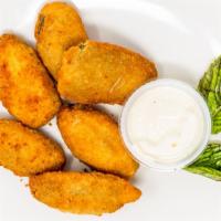 Jalapeno Poppers · With ranch dressing.