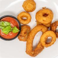 Onion Rings · With Ranch dressing.