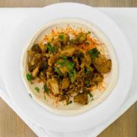 Meatless Shawarma - Hummus Bowl · Vegan. Hummus, grilled 
