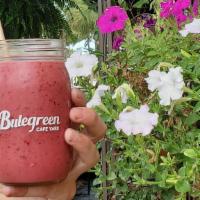 Berries Smoothie · made with real berries and your choice of milk (has seeds from the fruits)