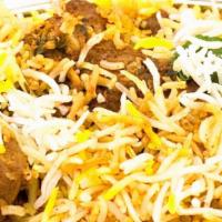 Lamb Biryani Boneless · Boneless lamb meat marinated with exotic spices cooked with basmati rice. It is served with ...