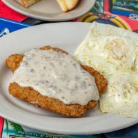 Country Fried Steak & Eggs · Served with Two Eggs and Toast
