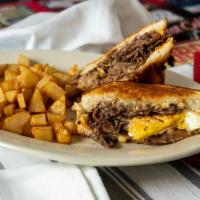 Philly Steak Egg & Cheese · One Egg, Prepared Your Way with Shaved Ribeye, Grilled Onions and Choice of Cheese. Served o...