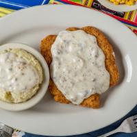 Country Fried Steak  · A Steffens Favorite, Served with Peppered White or Hearty Brown Gravy. Served with Two Sides...