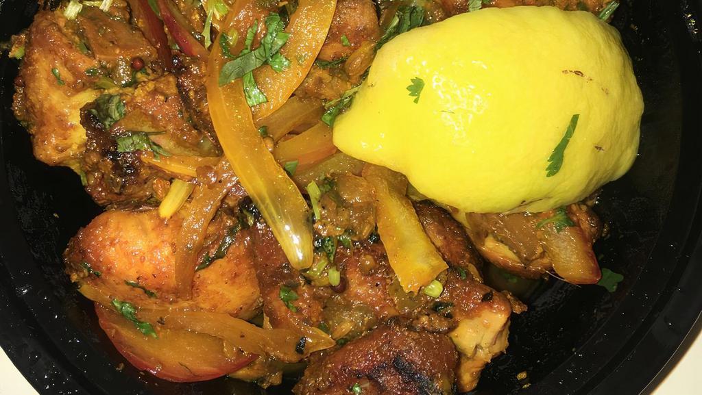 Achar Kabab Entree · Chicken marinated in yogurt, ginger, garlic, herbs with mango pickles