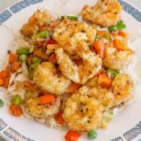 Pepper & Salt Shrimp · Fresh sauteed shrimp and then lightly breaded and fried to order. Then tossed in chefs speci...