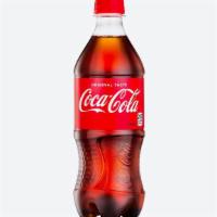 Sodas · Coca Cola, Diet Coke, Sprite, Fanta Orange, lemonade and fused sweet tea.