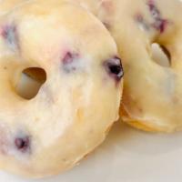 Blueberry Lemon Donut · Sweet and tangy, all at once, this donut has it all. Packed with blueberries and bursting wi...