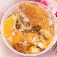 Peach Cobbler · Our famous homemade cobbler made with fresh peaches.