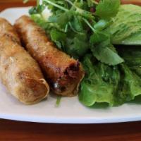 Cha Gio / Egg Rolls · Ground pork rolled in rice paper, deep try and served with fish sauce.
