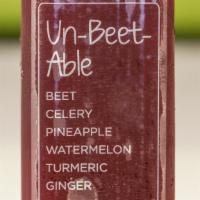 Un-Beet-Able · Beet, Celery, Pineapple, Watermelon, Turmeric, Ginger