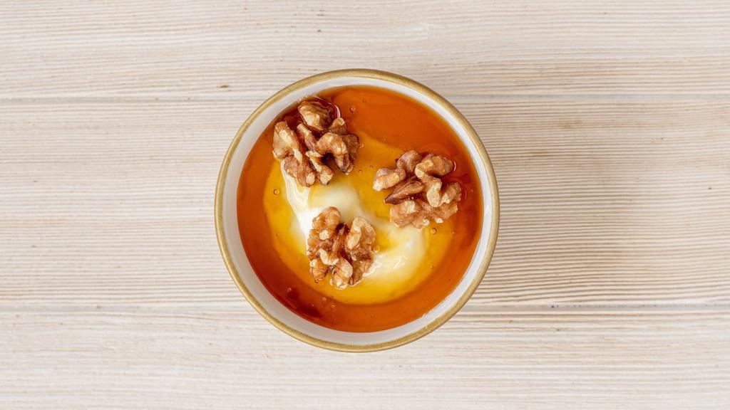 Yogurt & Honey · Greek yogurt, Chef Pano forest honey, walnuts