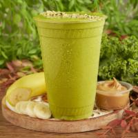 Greens And Proteins Smoothie · Kale, spinach, peanut butter, hemp seed, dates, banana and almond milk