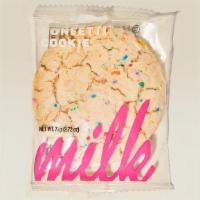 Milk Bar Confetti Cookie (2.72 Oz) · Fluffy, chewy, sugary, and buttery, with a B’Day punch of vanilla and rainbow sprinkles.