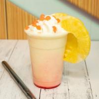 Piña Colada! · HOMEMADE PIÑA COLADA! Sunny day and feeling thirsty?? It comes with granadine, and also you ...